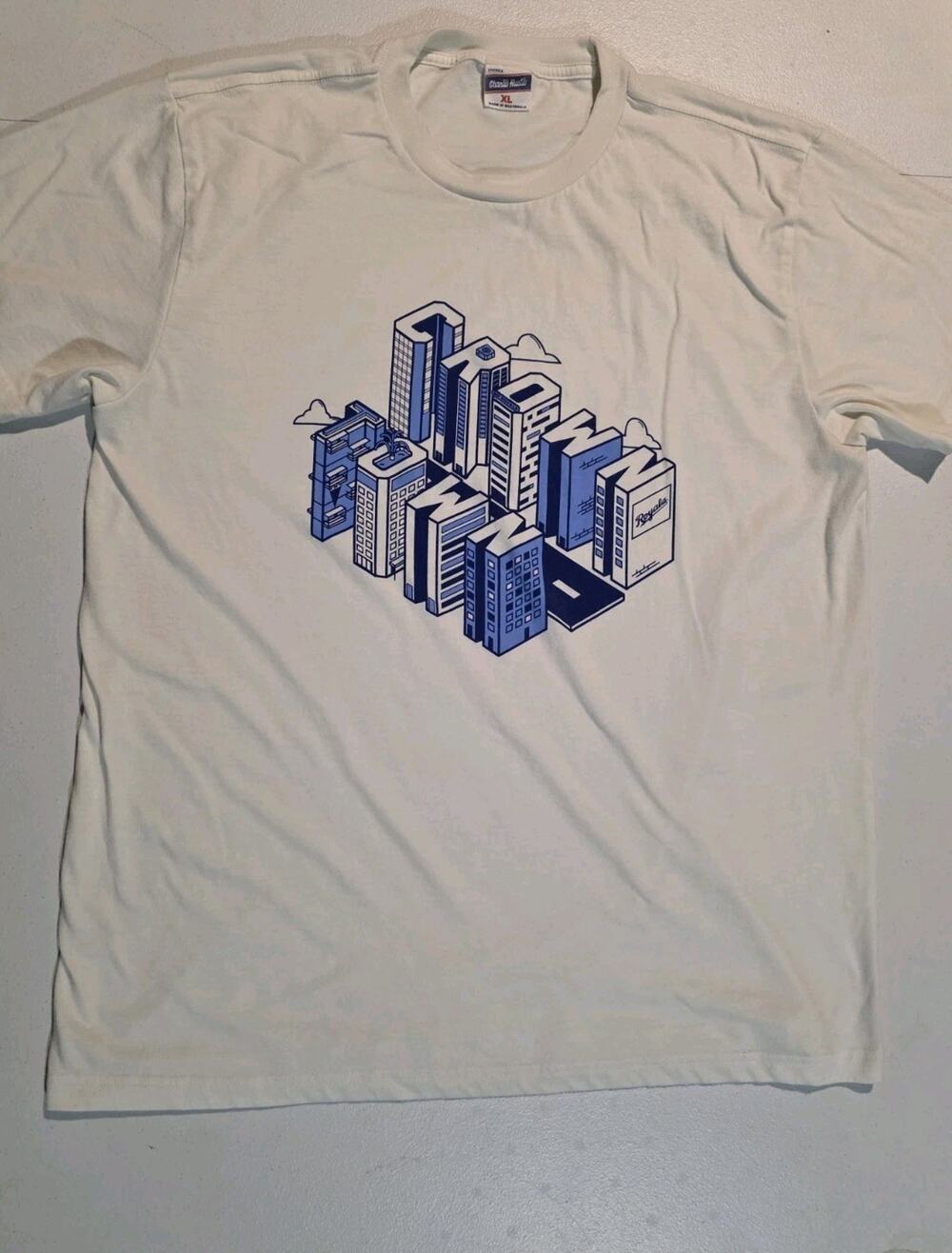 Crown Town Kansas City Royals Shirt Men's XL Graphic T-Shirt White